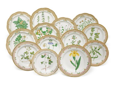 View full screen - View 1 of Lot 90. A Group of Royal Copenhagen 'Flora Danica' Wares, Modern.