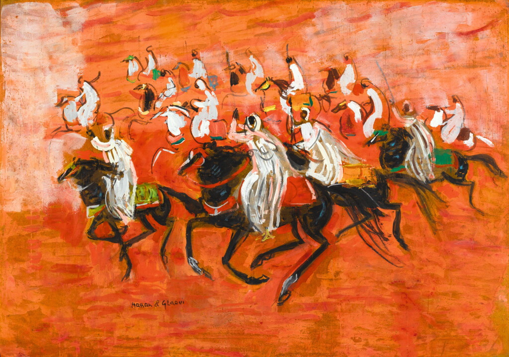 View full screen - View 1 of Lot 57. HASSAN EL GLAOUI | FOURTEEN RIDERS.