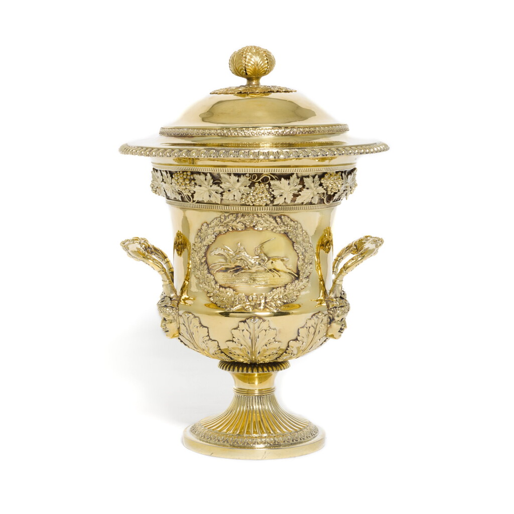 View full screen - View 1 of Lot 99. A George III silver-gilt trophy cup, Story & Elliott, London, 1812.