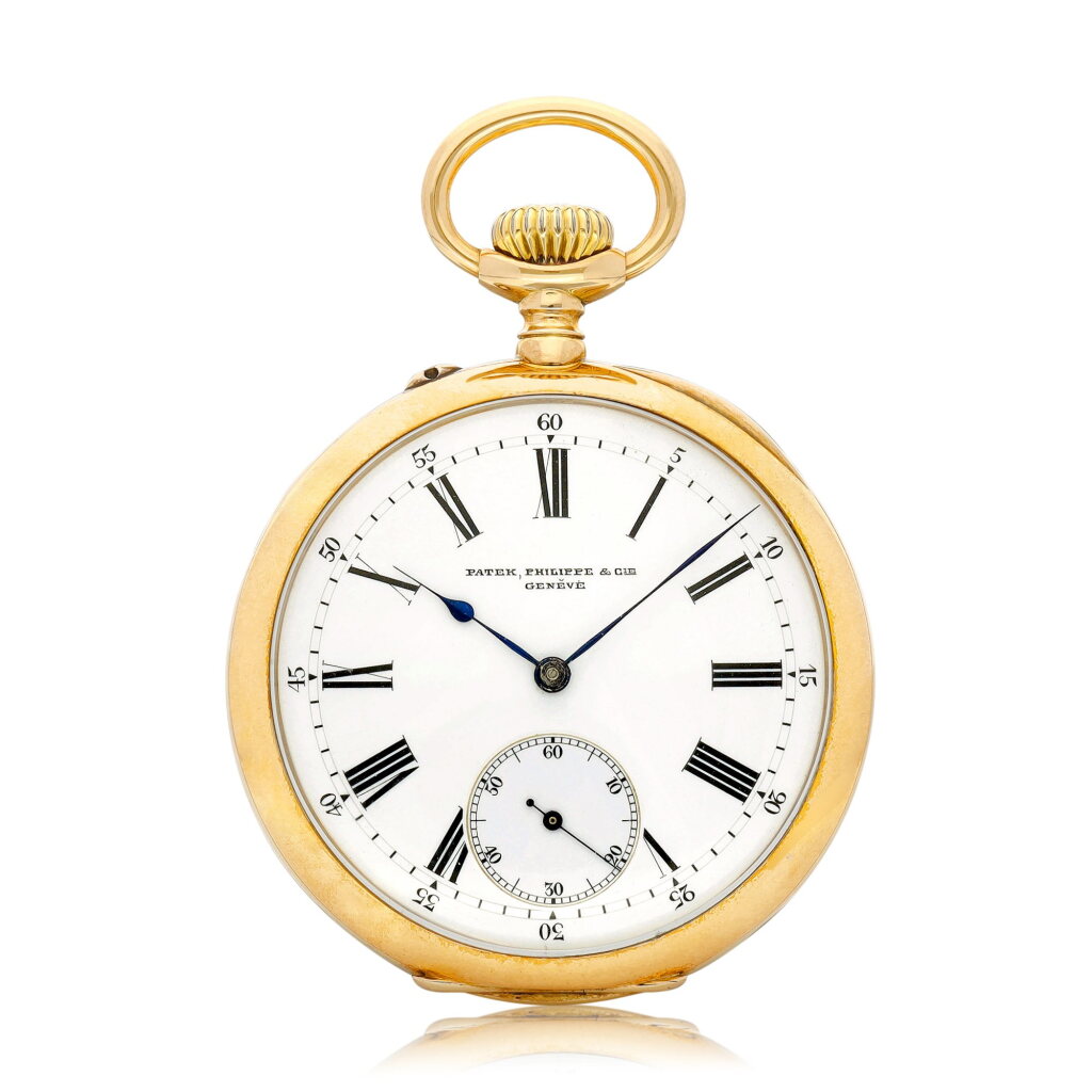 View full screen - View 1 of Lot 8714. A yellow gold openface keyless watch with enamel dial, Retailed by C. Wehrle, Kiew, Circa 1900 | 百達翡麗 | 黃金懷錶,備琺瑯錶盤,由 C. Wehrle, Kiew 發行,約1900年製.