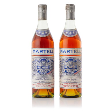 View full screen - View 1 of Lot 9576. Martell 3 Star Cognac Spring Cap 40.0 abv NV (2 BT70).