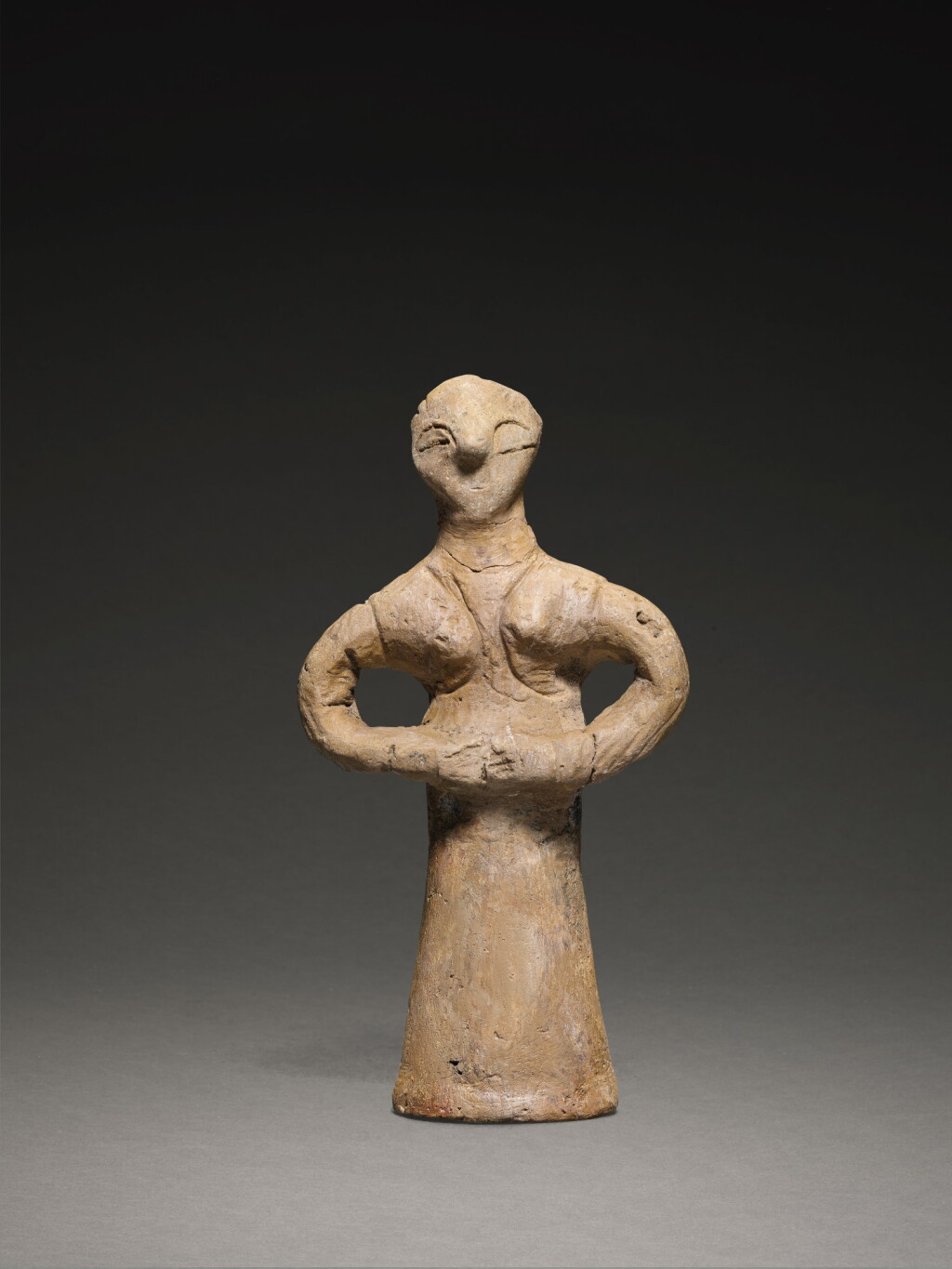 View full screen - View 1 of Lot 201. A VINCA TERRACOTTA FIGURE OF A WOMAN, NEOLITHIC PERIOD, VINČA-PLOČNIK-PHASE, VINČA C-D, 5000-4500 B.C..