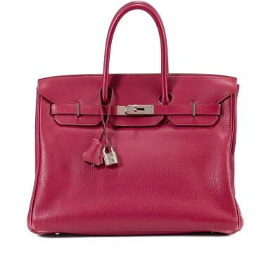 View full screen - View 1 of Lot 446. Rouge Rubis Clémence Birkin 35 Palladium Hardware, 2010.