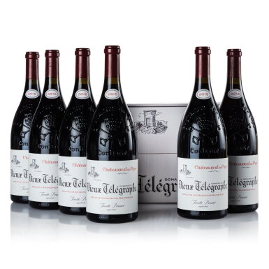 View full screen - View 1 of Lot 223. Châteauneuf du Pape, Vieux Télégraphe, 'La Crau' 2015 (6 MAG).