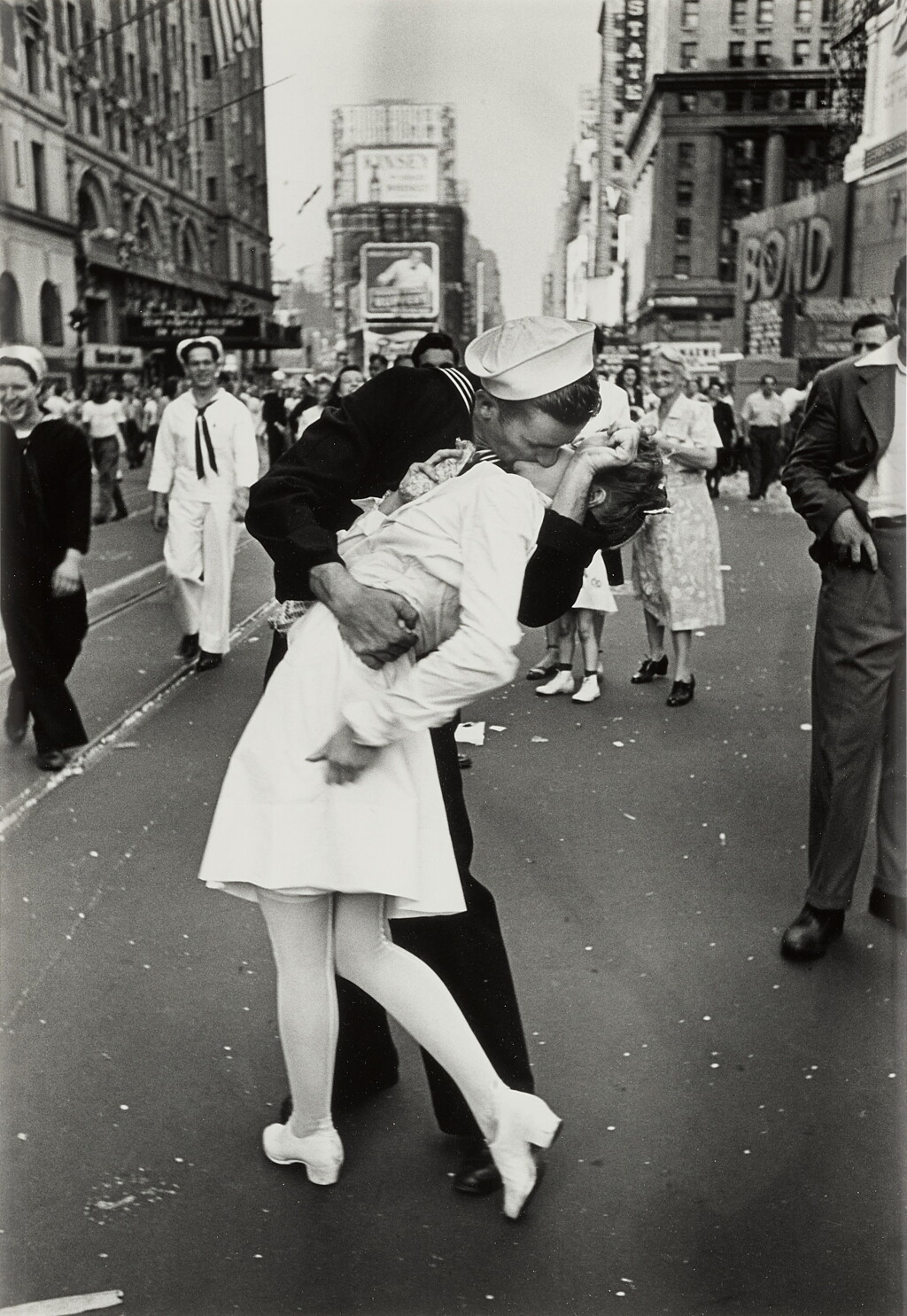 View full screen - View 1 of Lot 376. 'V-J Day, Times Square, New York City, August 14, 1945'.
