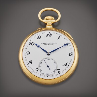 View full screen - View 1 of Lot 141. A heavy yellow gold open faced watch awarded First Class Certificate at the Observatories of Geneva & Teddington, Circa 1915.