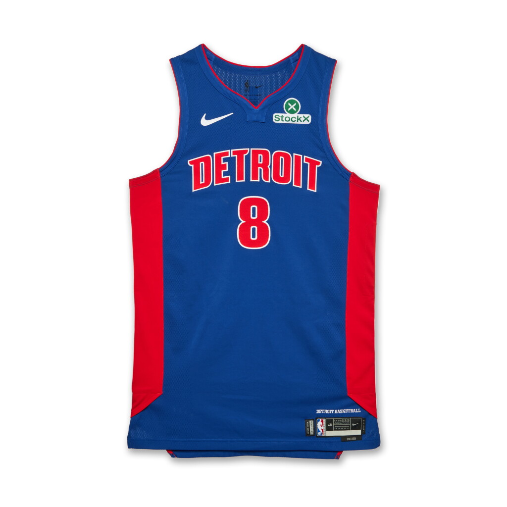 View full screen - View 1 of Lot 189. Tim Hardaway Jr. Detroit Pistons 2025 NBA Playoffs Eastern Conference Round 1 Game Worn Icon Edition Jersey | Game 1.