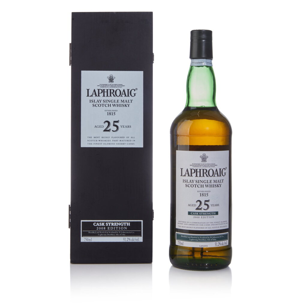 Voir en plein écran - Voir 1 du lot 53. Laphroaig 25 Year Old Cask Strength 2008 Edition 51.2 abv NV (1 Bottle 75cl).