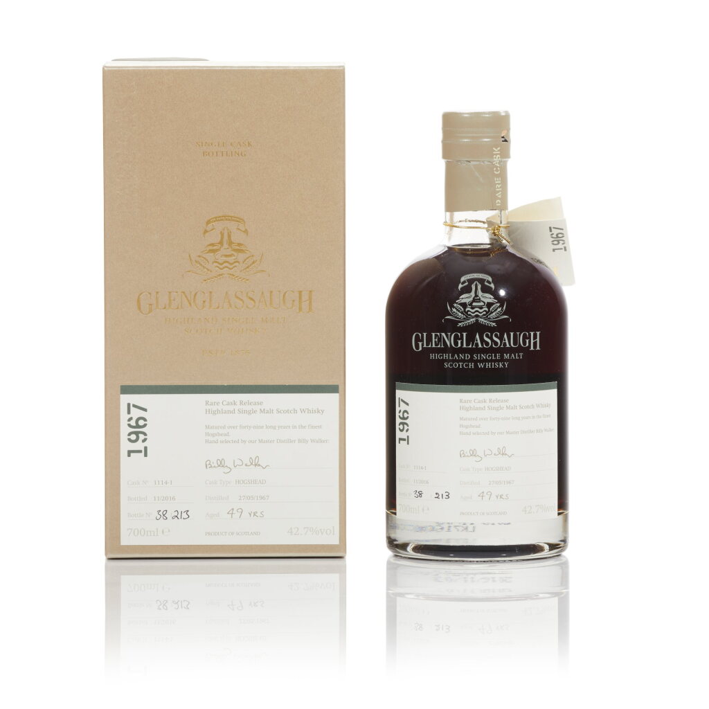 View full screen - View 1 of Lot 341. Glenglassaugh Rare Cask 49 Year Old 42.7 abv 1967 (1 BT70).