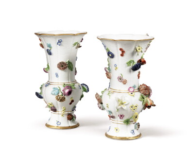 View full screen - View 1 of Lot 268. A pair of Meissen campana-shaped vases, circa 1750.