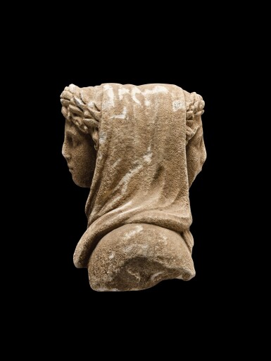 View full screen - View 1 of Lot 177. A Roman Marble Janiform Herm of a Goddess, circa 2nd Century A.D..