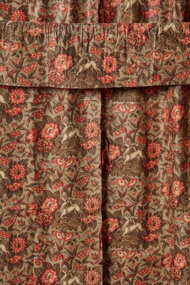 View full screen - View 1 of Lot 344. Block-Printed Cotton Bedstead Hangings, Circa 1800.