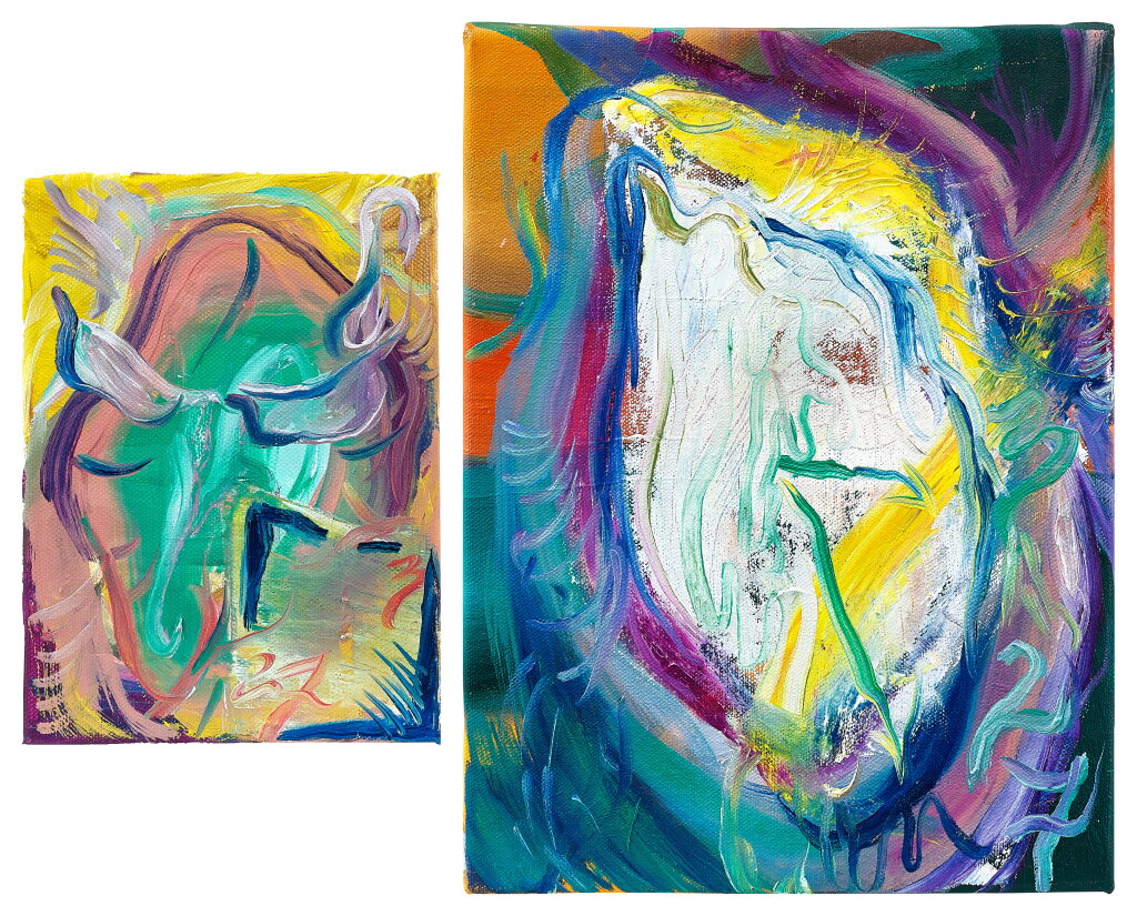 View full screen - View 1 of Lot 5533. i. Birth Time No. 1 ii. Birth Time No. 2 (Two Works) | i. 生辰之時 1 號 ii. 生辰之時 2 號 (兩幅作品) .