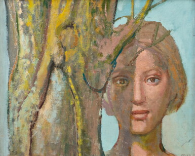 View full screen - View 1 of Lot 38. Untitled (Head of a Woman with a Tree).