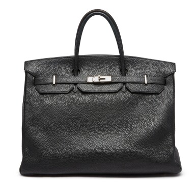 View full screen - View 1 of Lot 432. Black Birkin 40cm in Togo Leather with Palladium Hardware, 2011.
