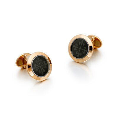 View full screen - View 1 of Lot 8090. Calatrava | A pair of pink gold cufflinks, Circa 2015 | 百達翡麗 | Calatrava | 一對粉紅金袖扣,約2015年製.