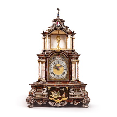View full screen - View 1 of Lot 292. A German organ clock “Prunkuhr”, Augsburg, circa 1725.