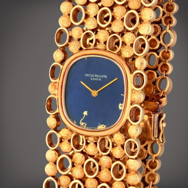 View full screen - View 1 of Lot 271. Ellipse, Reference 4148/1J | A yellow gold bracelet watch | Circa 1972.