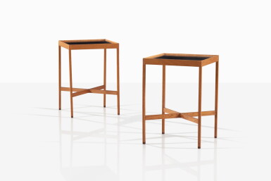 View full screen - View 1 of Lot 105. Paire de guéridons, vers 1990.