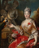 Portrait de femme au perroquet
