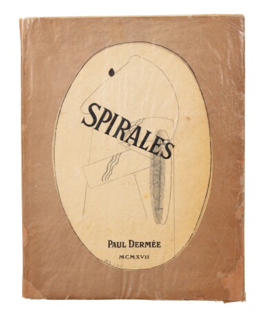 View full screen - View 1 of Lot 168. Spirales. Paris, Paul Birault, 1917. Édition originale. Exemplaire sur Hollande, avec envoi, complet de la double couverture d’origine en papier calque..