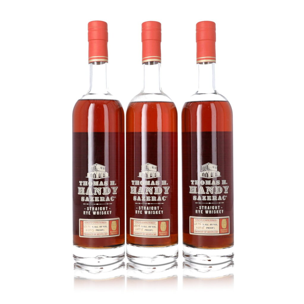View full screen - View 1 of Lot 137. Thomas H. Handy Rye 2008 Release 127.5 proof 2002 (3 BT75).