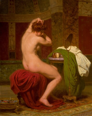 View full screen - View 1 of Lot 22. STEPAN VLADISLAVOVICH BAKALOWICZ | At Her Toilet .