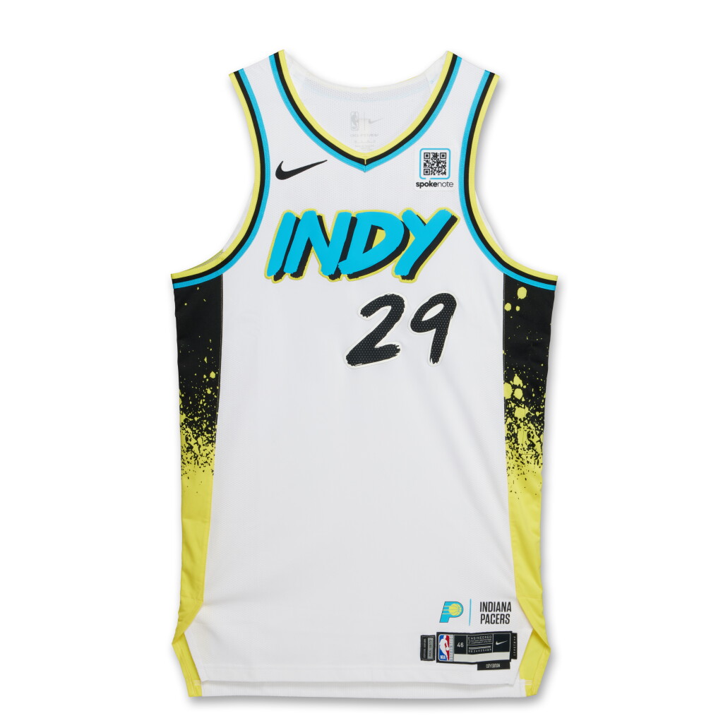 全萤幕检视 - 查看43Quenton Jackson Indiana Pacers 2024-2025 Game Issued City Edition Jersey 的1