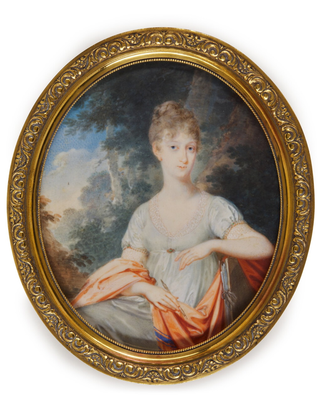 View full screen - View 1 of Lot 367. Portrait of a lady, circa 1805.
