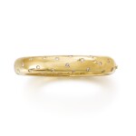 Gold and diamond bangle-bracelet | Bracelet jonc or et diamants
