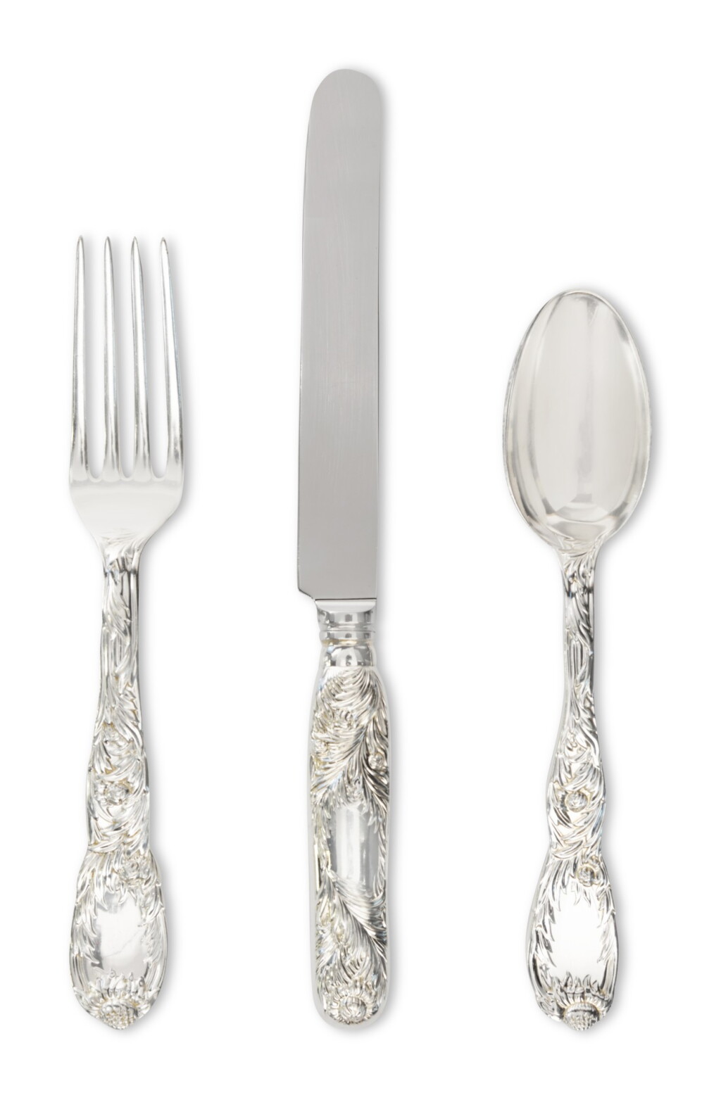View full screen - View 1 of Lot 299. An American Silver Extensive Chrysanthemum Pattern Flatware Service, Tiffany & Co., New York, Modern.