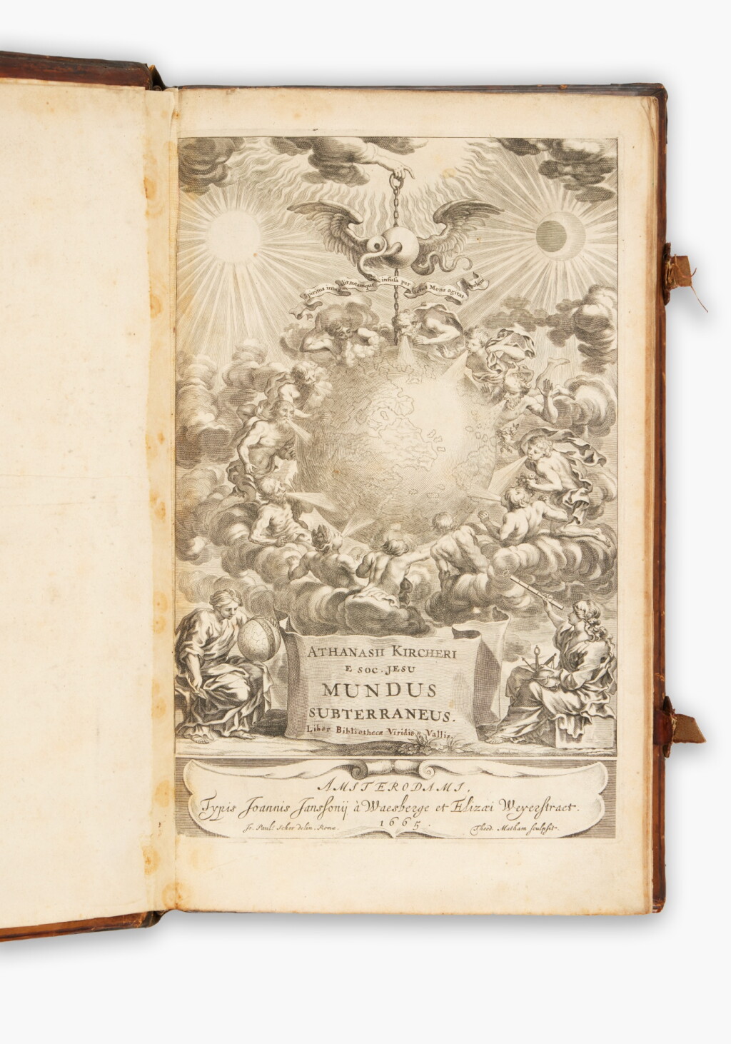View full screen - View 1 of Lot 131. Kircher, Athanasius | First edition of Kircher’s encyclopedic study of the natural world beneath the Earth’s surface.