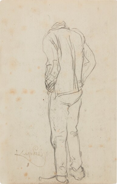 View full screen - View 1 of Lot 33. Homme vu de dos.