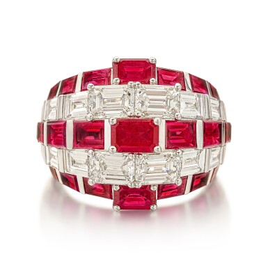 View full screen - View 1 of Lot 1829. Ruby and Diamond Ring | 格拉夫 | 紅寶石 配 鑽石 戒指.