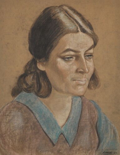 View full screen - View 1 of Lot 27. HARRY KERNOFF, R.H.A. | PORTRAIT OF HILDA VAN STOCKUM.
