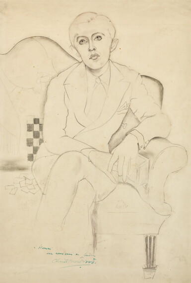 View full screen - View 1 of Lot 90. CHRISTOPHER WOOD | PORTRAIT OF A GENTLEMAN (HENRI).