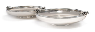 View full screen - View 1 of Lot 436. A Pair of Danish Silver Bowls, No. 618, Designed by Oscar Gundlach-Pedersen, Georg Jensen Silversmithy, Copenhagen, Circa 1945-77.