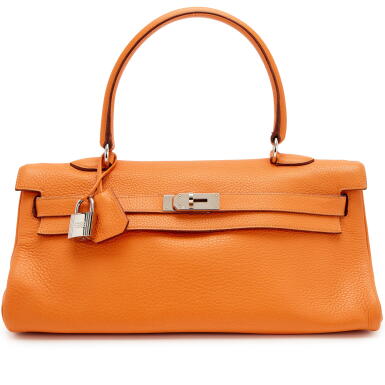 View full screen - View 1 of Lot 139. Orange H Clémence JPG Shoulder Kelly 42 Palladium Hardware, 2009.