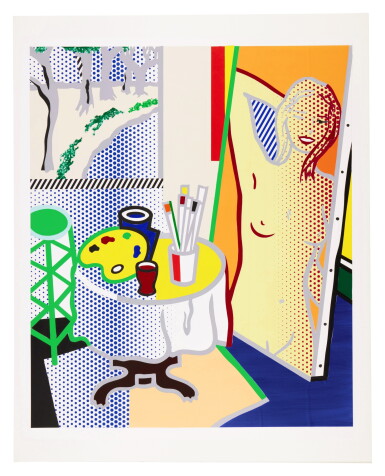 View full screen - View of Interior with Painting of Nude (Study).