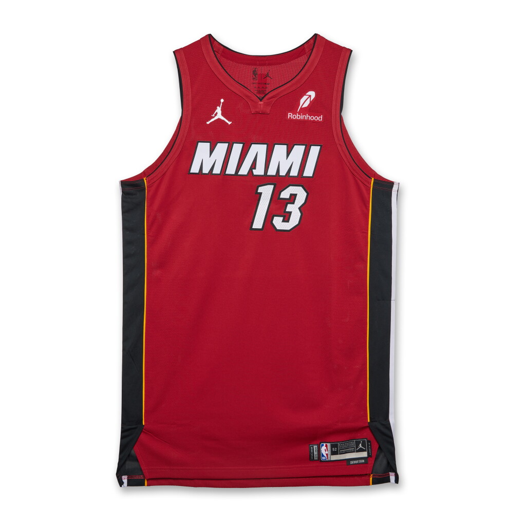 View full screen - View 1 of Lot 137. Bam Adebayo Miami Heat 2025 NBA Playoffs Eastern Conference Round 1 Game Worn Statement Edition Jersey | Game 1 .