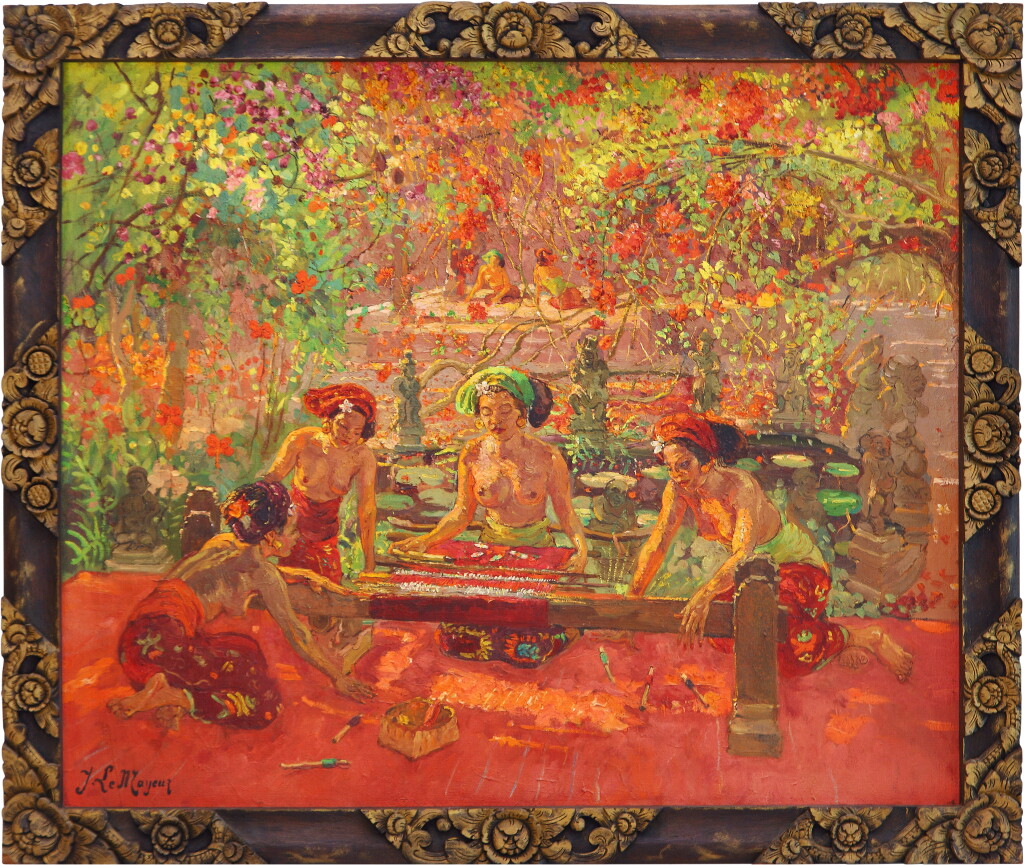 View full screen - View 1 of Lot 635. Adrien-Jean Le Mayeur de Merpres 勒邁耶 | Weavers 織女.