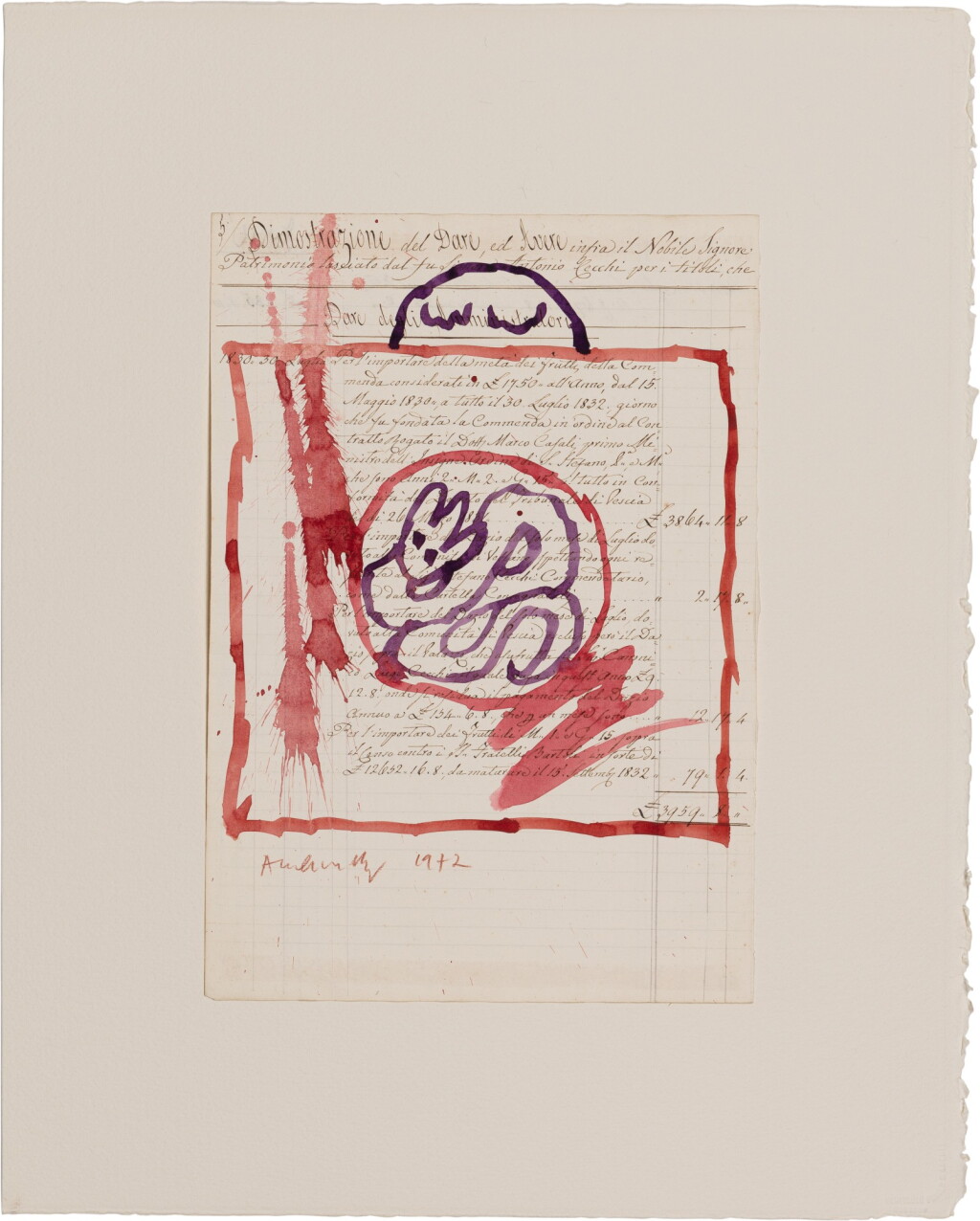 View full screen - View 1 of Lot 181. L'avenir de la propriété. 1972. 1/6 ex de tête, avec dessin original, 2 suites avec remarques, et un cuivre.