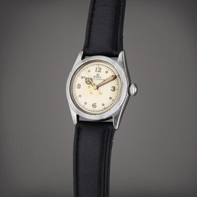 View full screen - View 1 of Lot 133. Reference 4220 | A stainless steel wristwatch, Circa 1944.