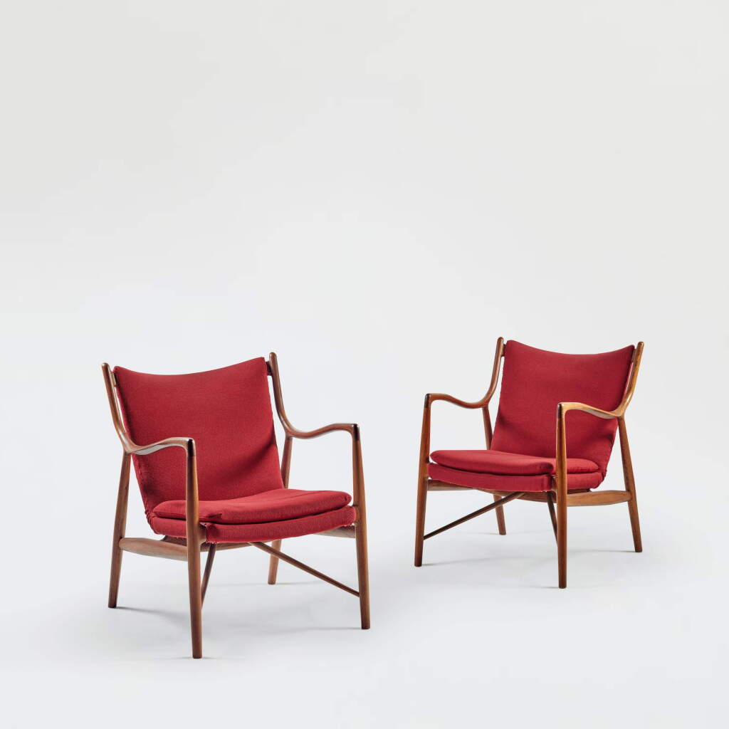 View full screen - View 1 of Lot 128. Pair of "45" Chairs.