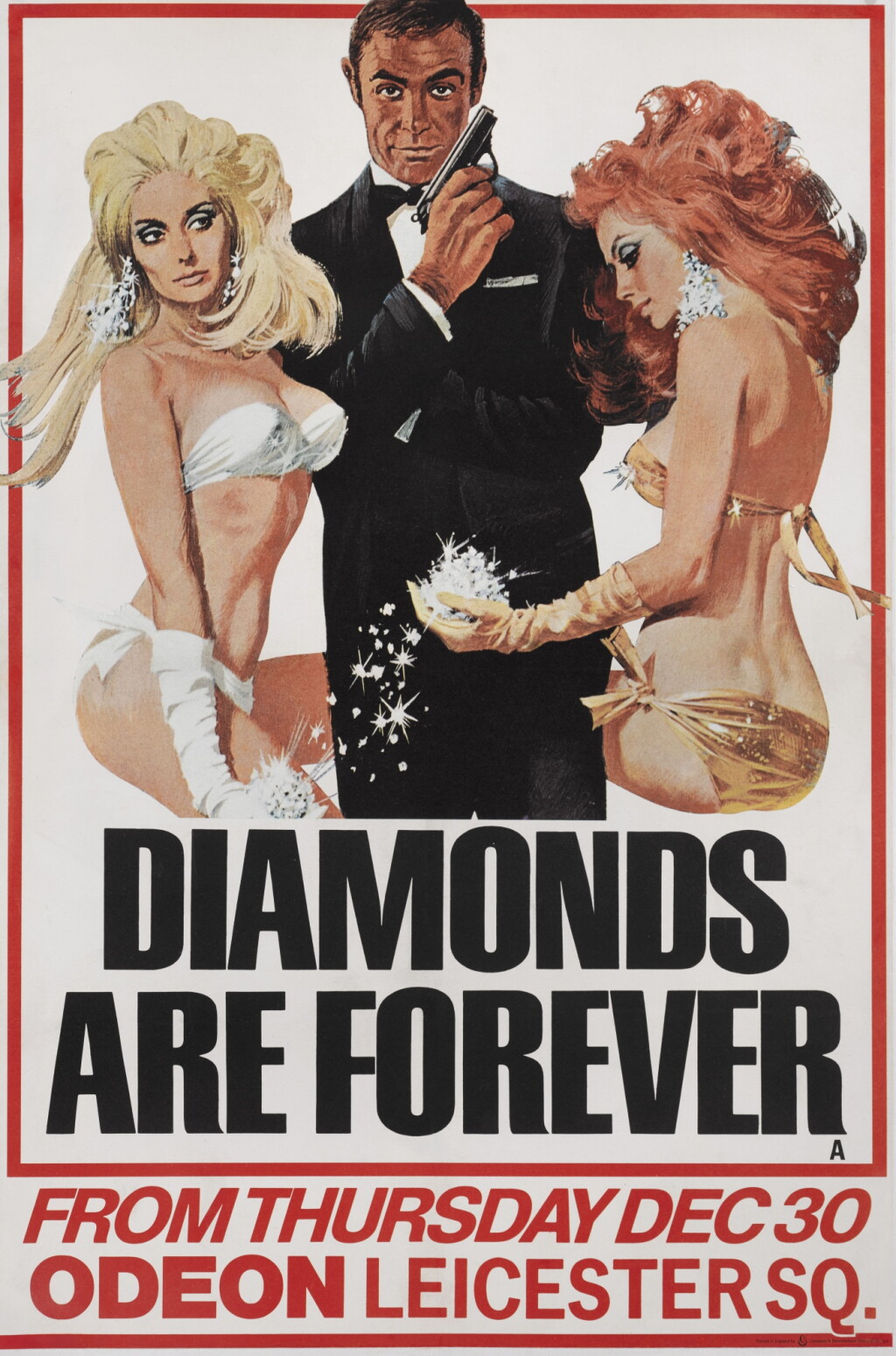 View full screen - View 1 of Lot 174. Diamonds are Forever (1971), Odeon Leicester Square poster, British.