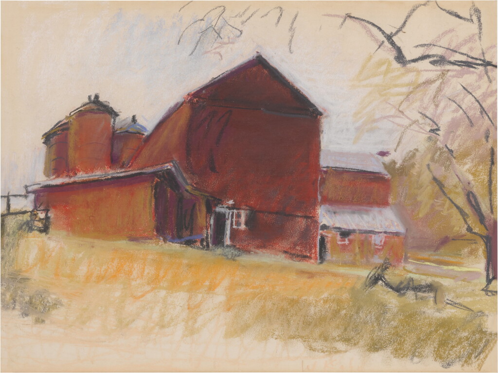 View full screen - View 1 of Lot 110. Study for Victorian Barns in New Jersey.