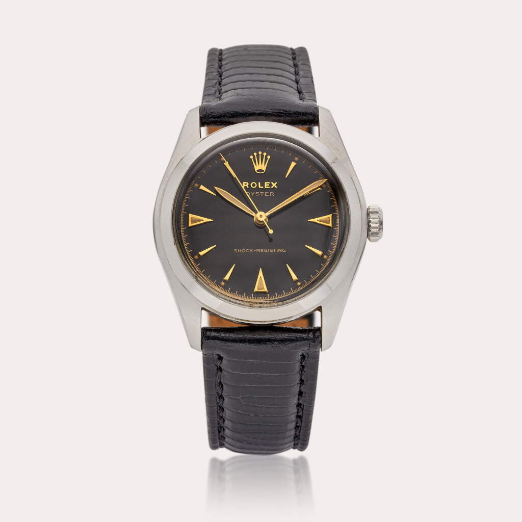 View full screen - View 1 of Lot 671. Reference 6082 Oyster | A stainless steel wristwatch, Circa 1952.