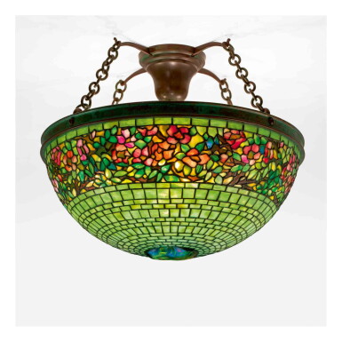 View full screen - View 1 of Lot 509. “Wild Rose” Plafonnier .