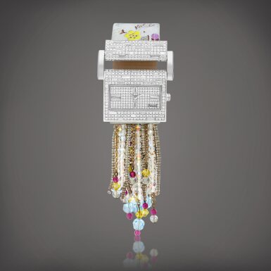 View full screen - View 1 of Lot 775. Miss Protocole, Reference P10283 | A white gold and diamond-set wristwatch, Circa 2006 | 伯爵 | Miss Protocole 型號P10283 | 白金鑲鑽石腕錶,約2006年製.