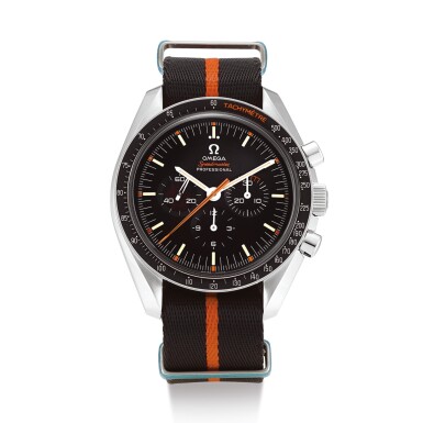 View full screen - View 1 of Lot 2029. OMEGA | SPEEDMASTER SPEEDY TUESDAY 'ULTRAMAN', REFERENCE 311.12.42.30.01.001 A LIMITED EDITION STAINLESS STEEL CHRONOGRAPH WRISTWATCH, MADE TO COMMEMORATE THE JAPANESE SCIENCE FICTION TV SHOW 'RETURN OF ULTRAMAN', CIRCA 2018 | 奧米茄 | "Speedmaster Speedy Tuesday 'Ultraman' 型號311.12.42.30.01.001 限量版精鋼計時腕錶,為紀念日本科幻劇'歸來的超人'而製,錶殼編號78816665及1133/2012,約2018年製".